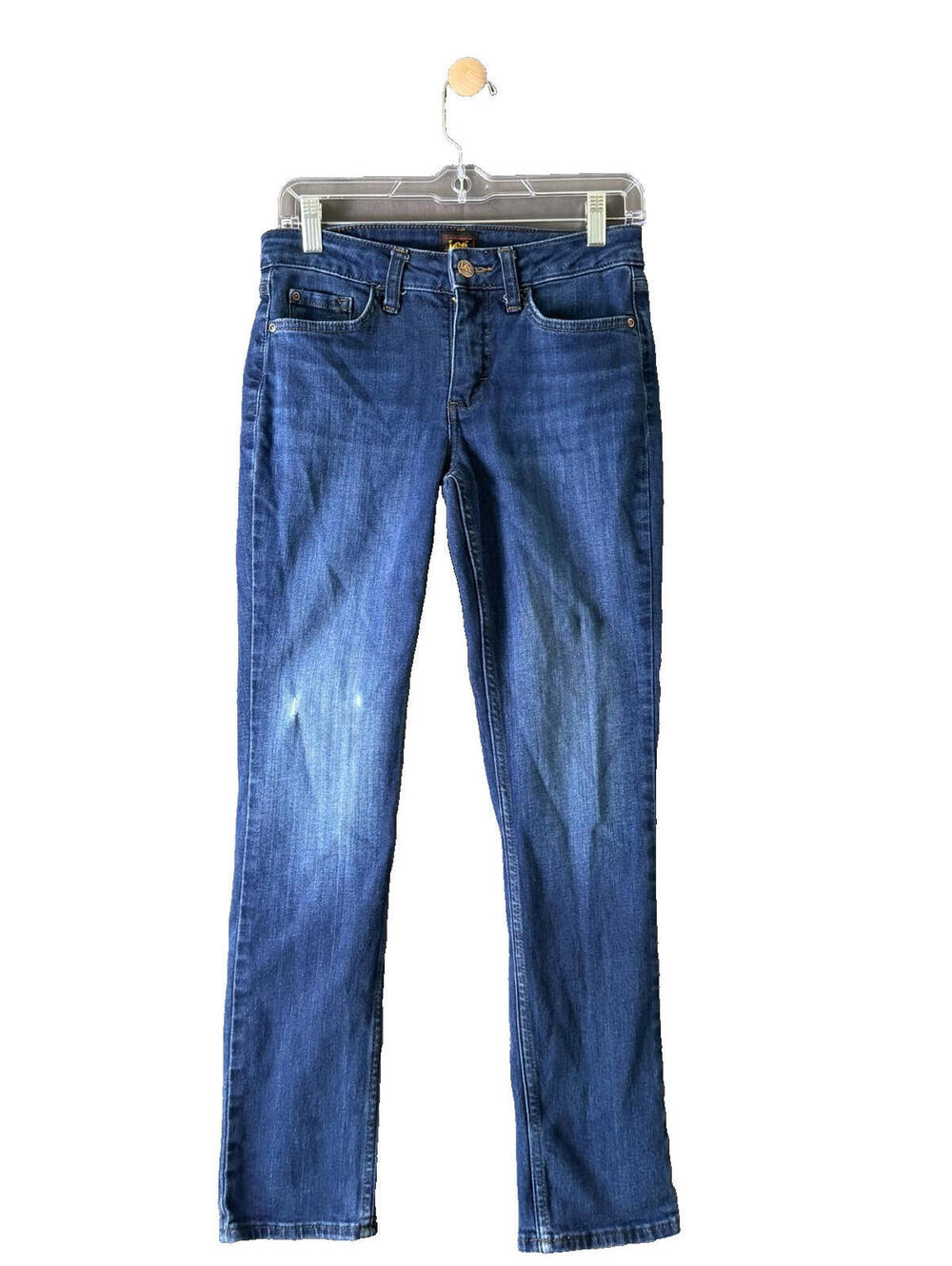 Lee Premium Select Womens 2M Skinny Jeans Dark Wash Stretch Denim Mid Rise